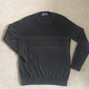 Vince long sleeve deep moss multi stitch crewneck